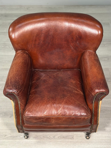 Small Vintage Leather Armchair