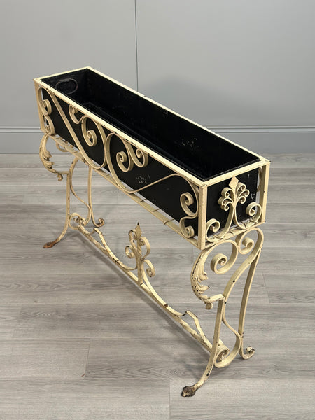 Antique Wrought Iron Garden Planter