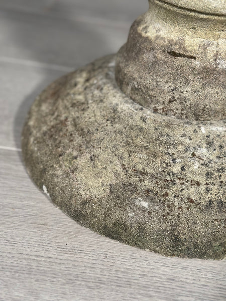 Vintage Composite Stone Birdbath