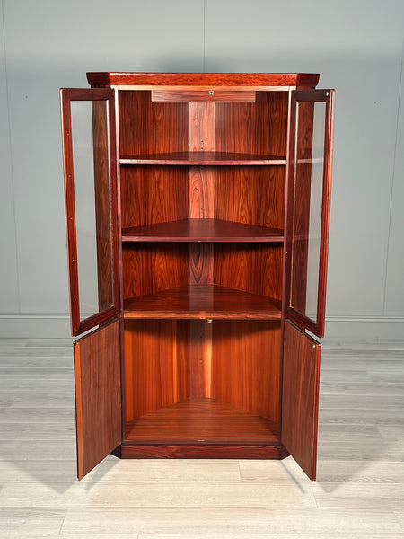 Danish Rosewood Corner Cabinet By Skovby
