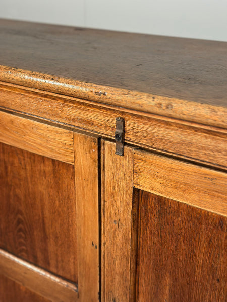 Large Antique Oak School Cupboard