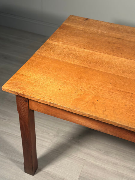 Antique Golden Oak Dining Table c1910