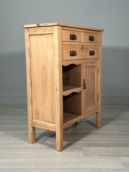 Antique Art Nouveau Pine Cabinet C.1900