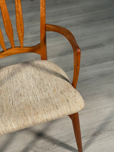 Set Of 6 Danish Teak Ingrid Dining Chairs By Niels Koefoed