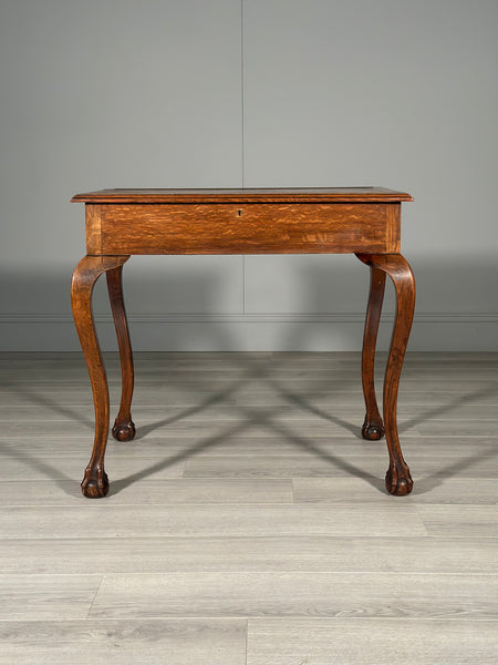 Small Victorian Oak Writing Desk