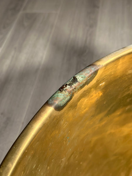 Large Antique Brass Cauldron