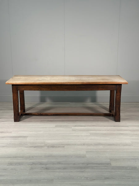 Large Antique Oak Dining Table