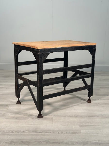 Antique Industrial Prep Table