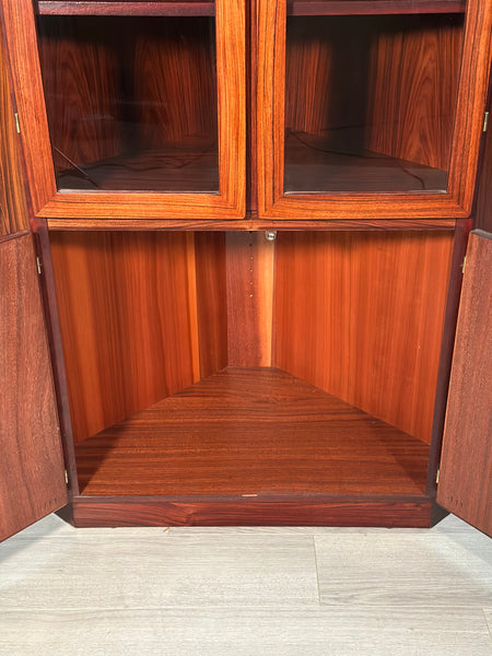 Danish Rosewood Corner Cabinet By Skovby