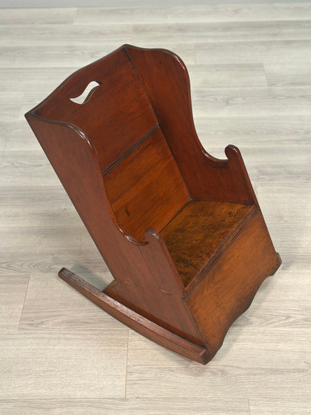 Small Burr Elm Rocking Chair c1880