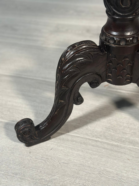 Carved Oak Antique Occasional Table By Walter Carter Harrod’s