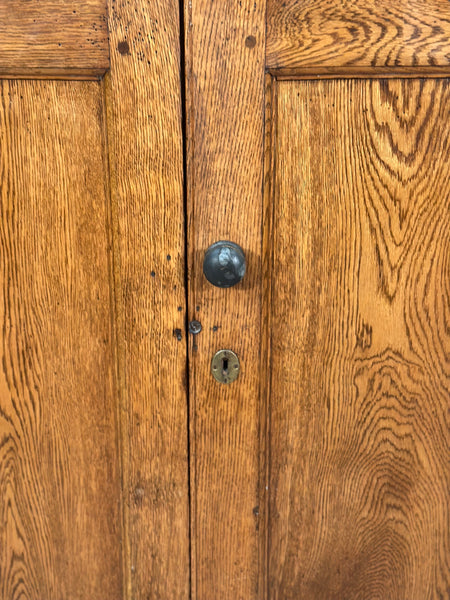 Antique Oak School Cupboard