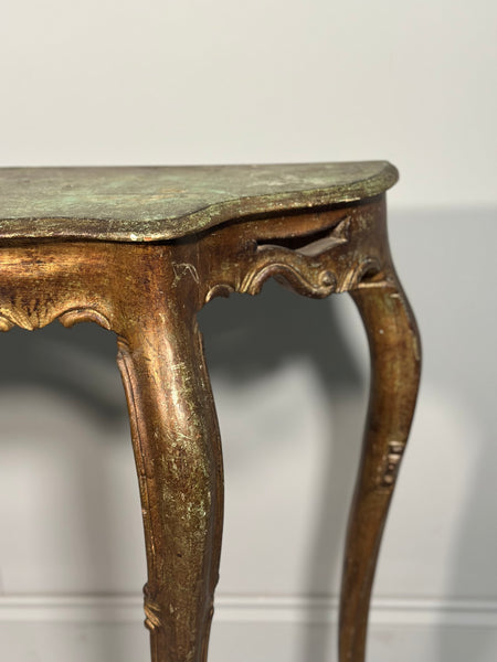 Rococo Style Carved Gilt Console Table
