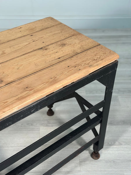Antique Industrial Prep Table
