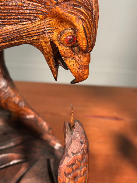 A Pair Of Carved Eagles