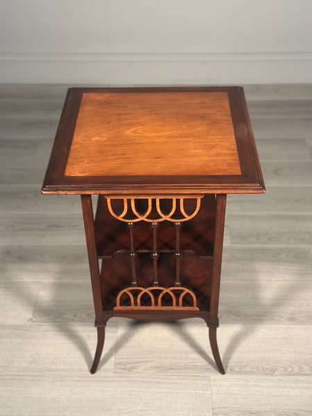 Arts And Crafts Fretwork Side Table