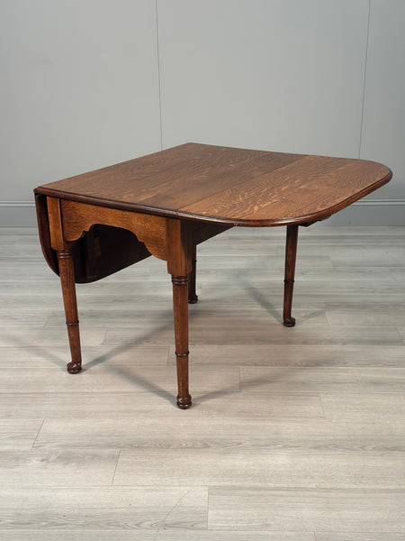Antique Oak Drop Leaf Dining Table