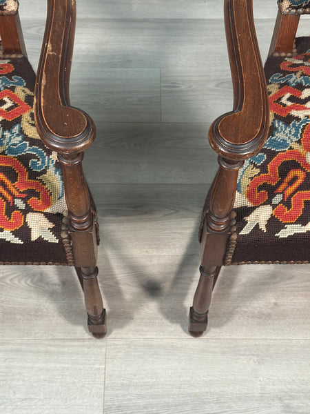 Pair of Antique Armchairs With A Gaspard De Wit Tapestry