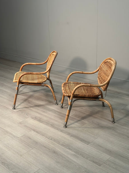 Vintage Ikea Wicker Chairs Designed By Mats Theselius For 'Ps Edition’