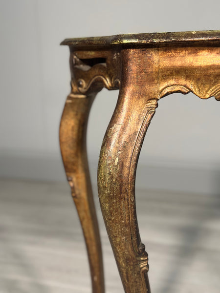 Rococo Style Carved Gilt Console Table