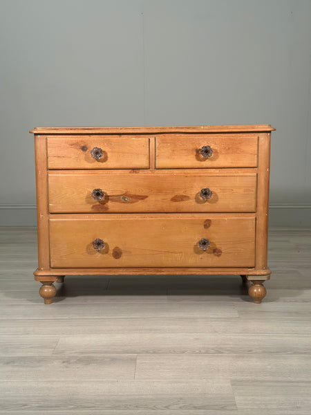 Victorian Pine Chest Of Drawers c.1880