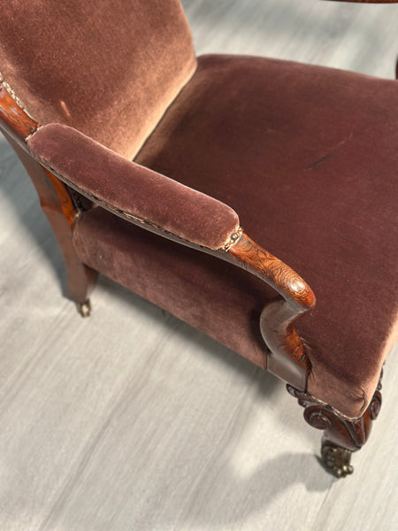 Pollard Oak 19th Century Armchair