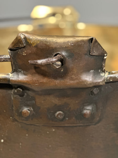 Large Antique Brass Cauldron