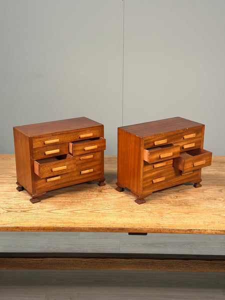 A Pair Of Antique Miniature Chest Of Drawers