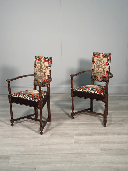 Pair of Antique Armchairs With A Gaspard De Wit Tapestry