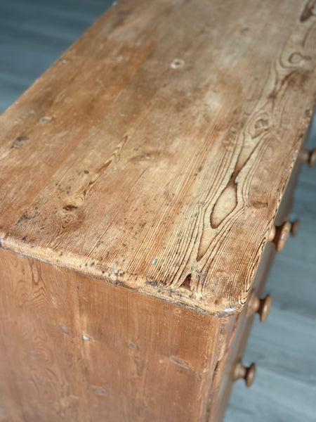 Victorian Pine Chest Of Drawers