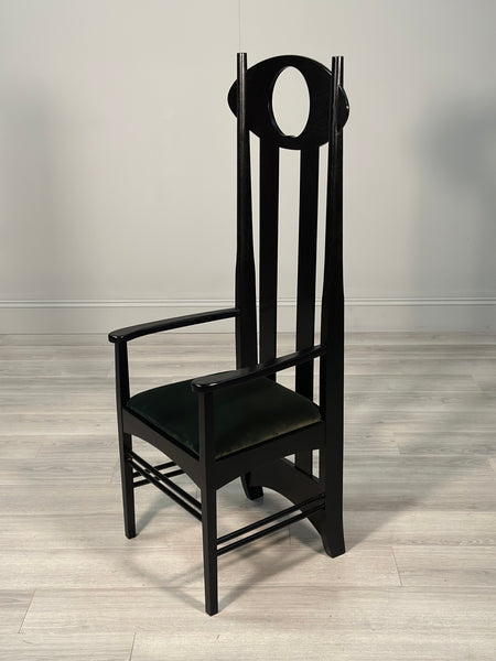 Set of 6 Argyle Dining Chairs Designed By Charles Rennie Mackintosh, Italy 1980’s