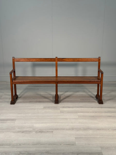 Arts & Crafts Oak Bench c.1930