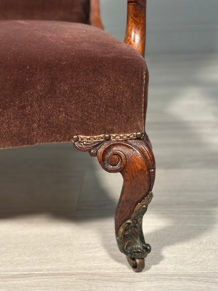 Pollard Oak 19th Century Armchair