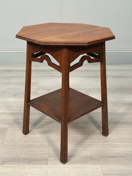 Arts And Crafts Oak Side Table c1910
