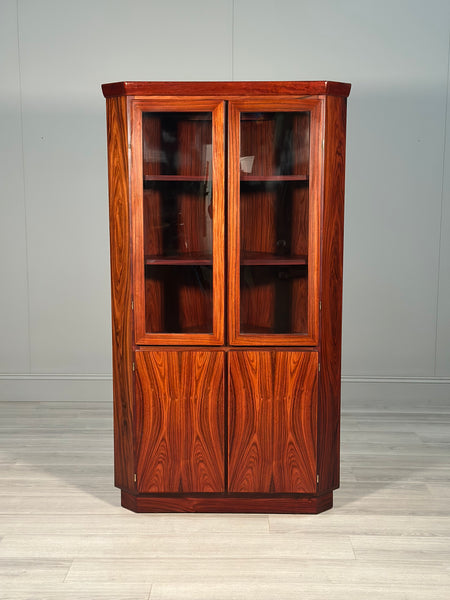 Danish Rosewood Corner Cabinet By Skovby