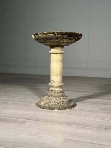Vintage Composite Stone Birdbath