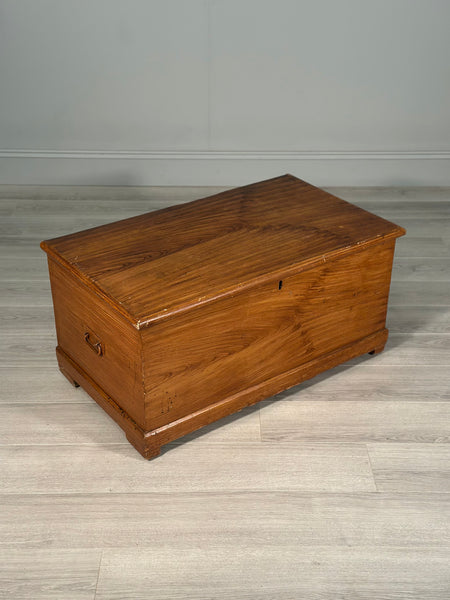 Antique Pine Blanket Box In Scumble Paint