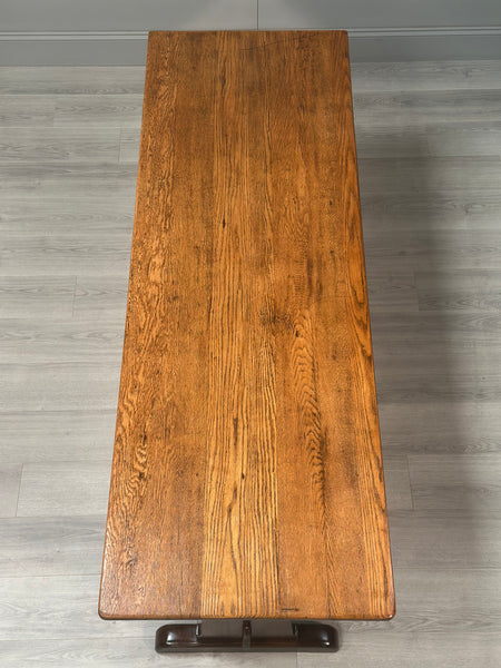 Large Arts & Crafts Oak Refectory Table