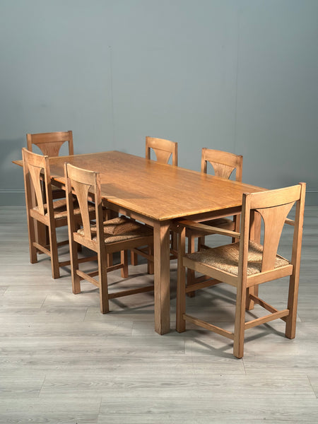 Terence Conran Dining Table & Set of 6 Chairs c1980