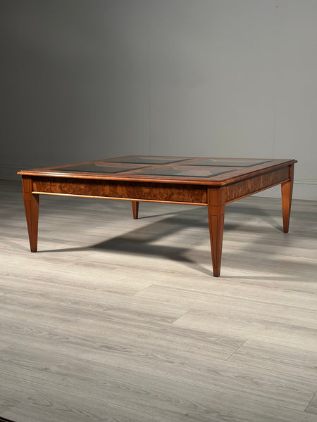 Large Burr Walnut & Glass Coffee Table By Iain James