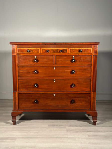 Large Antique Mahogany Chest Of Drawers C.1840