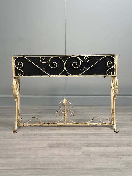 Antique Wrought Iron Garden Planter