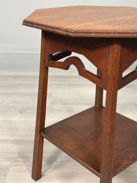 Arts And Crafts Oak Side Table c1910
