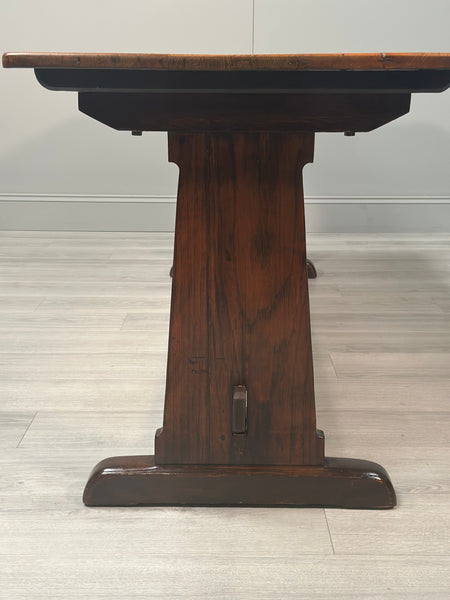 Large Arts & Crafts Oak Refectory Table