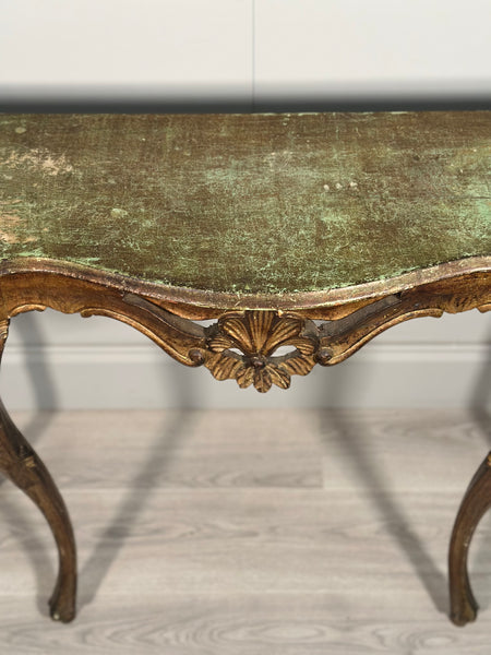 Rococo Style Carved Gilt Console Table