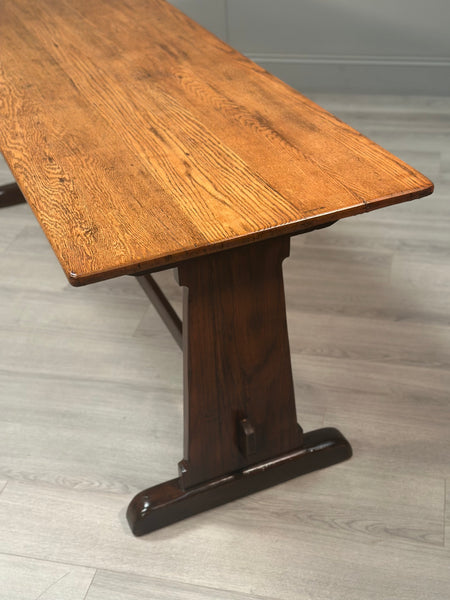 Large Arts & Crafts Oak Refectory Table