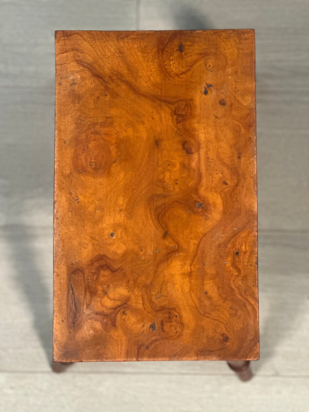 Small Burr Yew Wood Stool c.1880