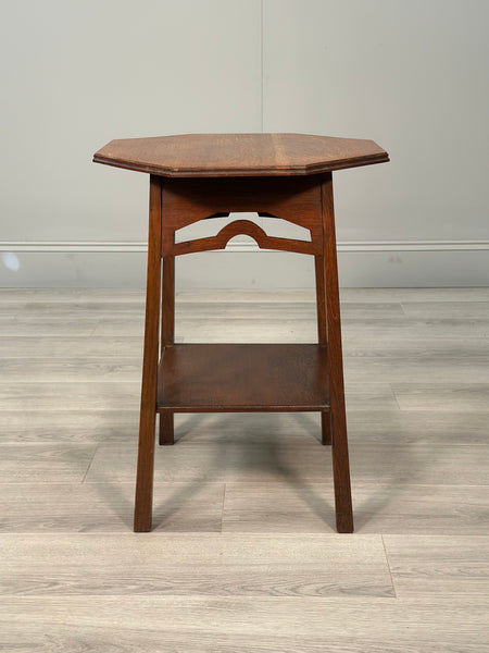 Arts And Crafts Oak Side Table c1910