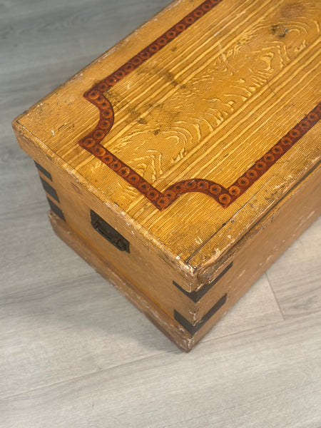 Victorian Pine Chest in Original Paint