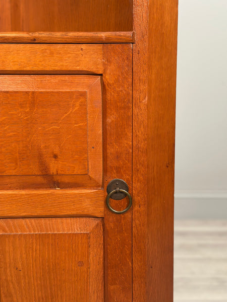 Arts & Crafts Oak Corner Cupboard By Arthur Reynolds